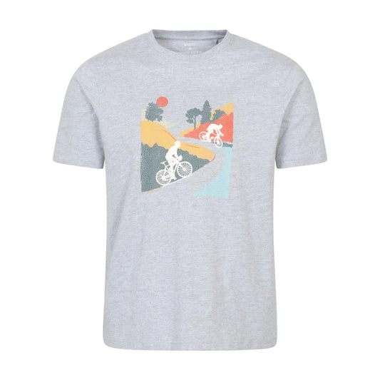Alloy Grey - Front - Mountain Warehouse Unisex Adult Mountain Bike Cotton T-Shirt