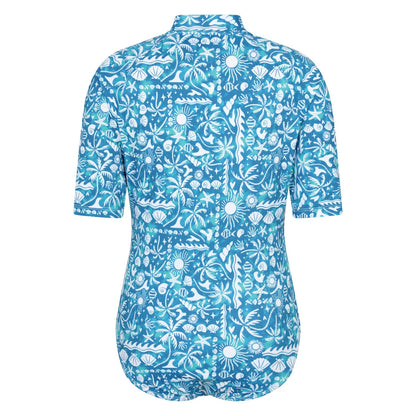 Blue - Back - Mountain Warehouse Childrens-Kids Mira Sealife Rash Guard