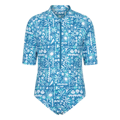 Blue - Front - Mountain Warehouse Childrens-Kids Mira Sealife Rash Guard