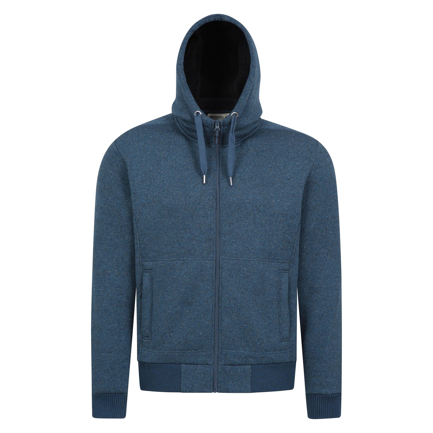 Dark Blue - Front - Mountain Warehouse Mens Nevis Fleece Lined Full Zip Hoodie