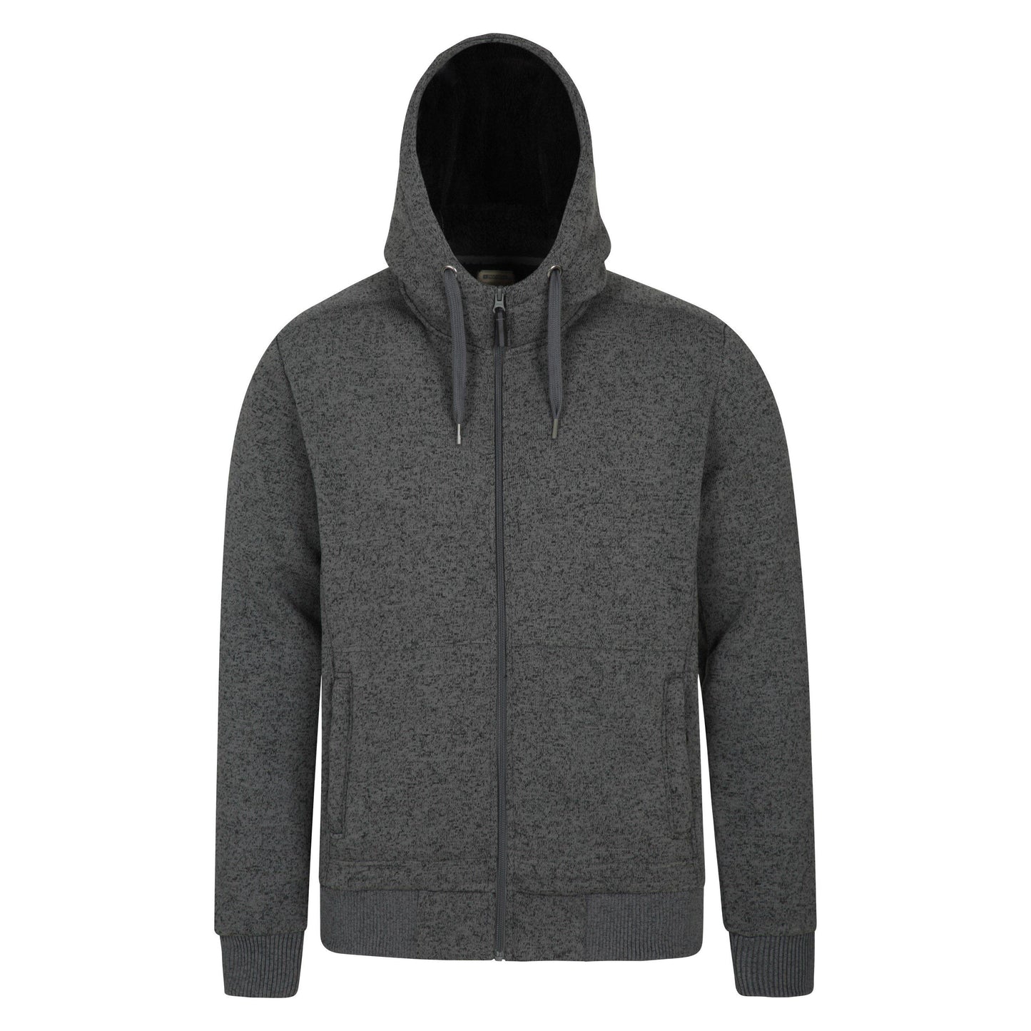 Jet Black - Front - Mountain Warehouse Mens Nevis Fleece Lined Full Zip Hoodie