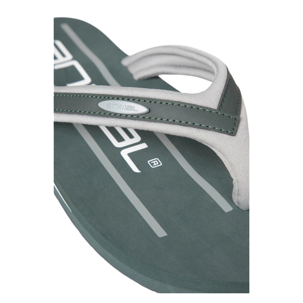 Dark Khaki - Lifestyle - Animal Mens Jekyl Logo Flip Flops