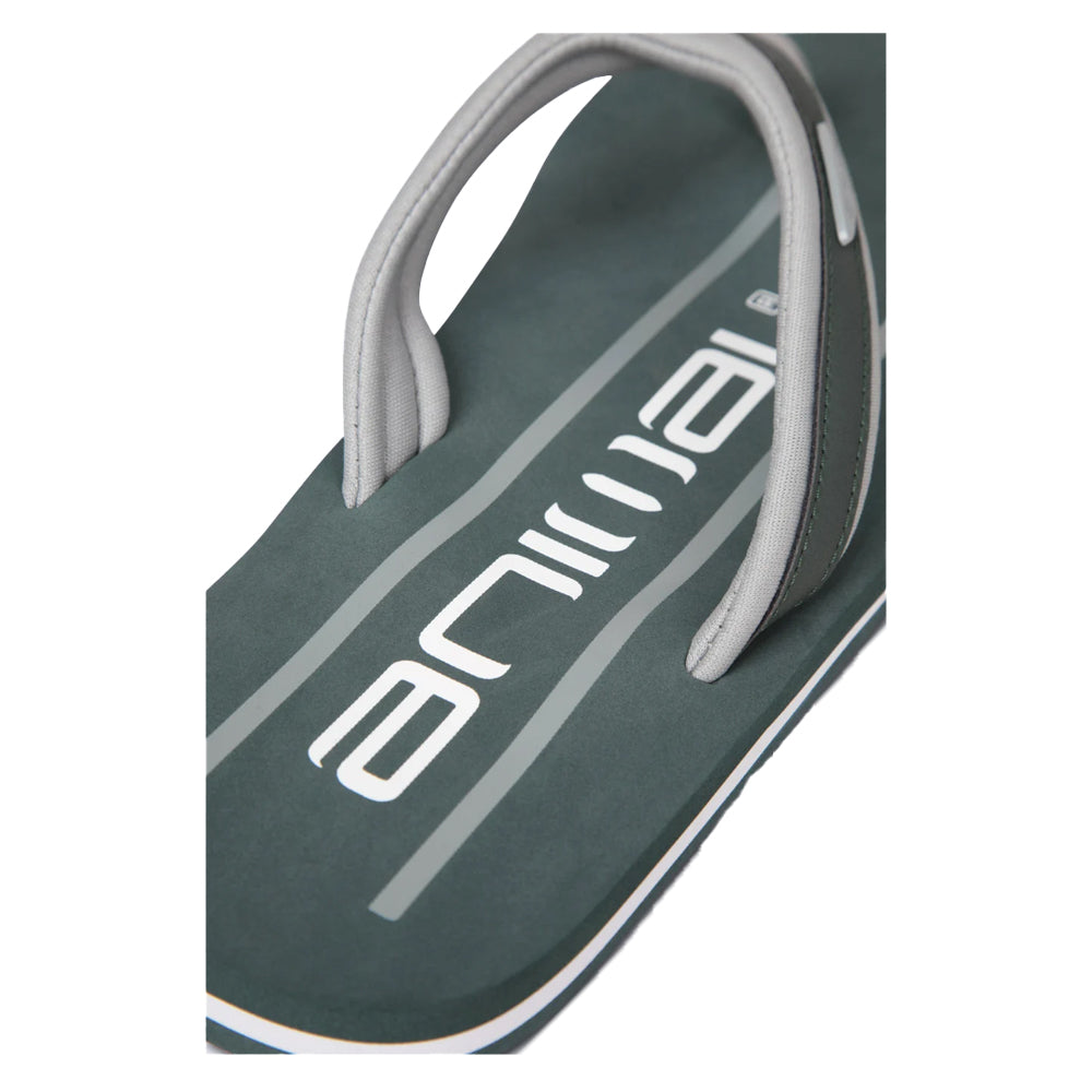 Dark Khaki - Pack Shot - Animal Mens Jekyl Logo Flip Flops