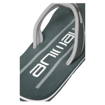 Dark Khaki - Pack Shot - Animal Mens Jekyl Logo Flip Flops