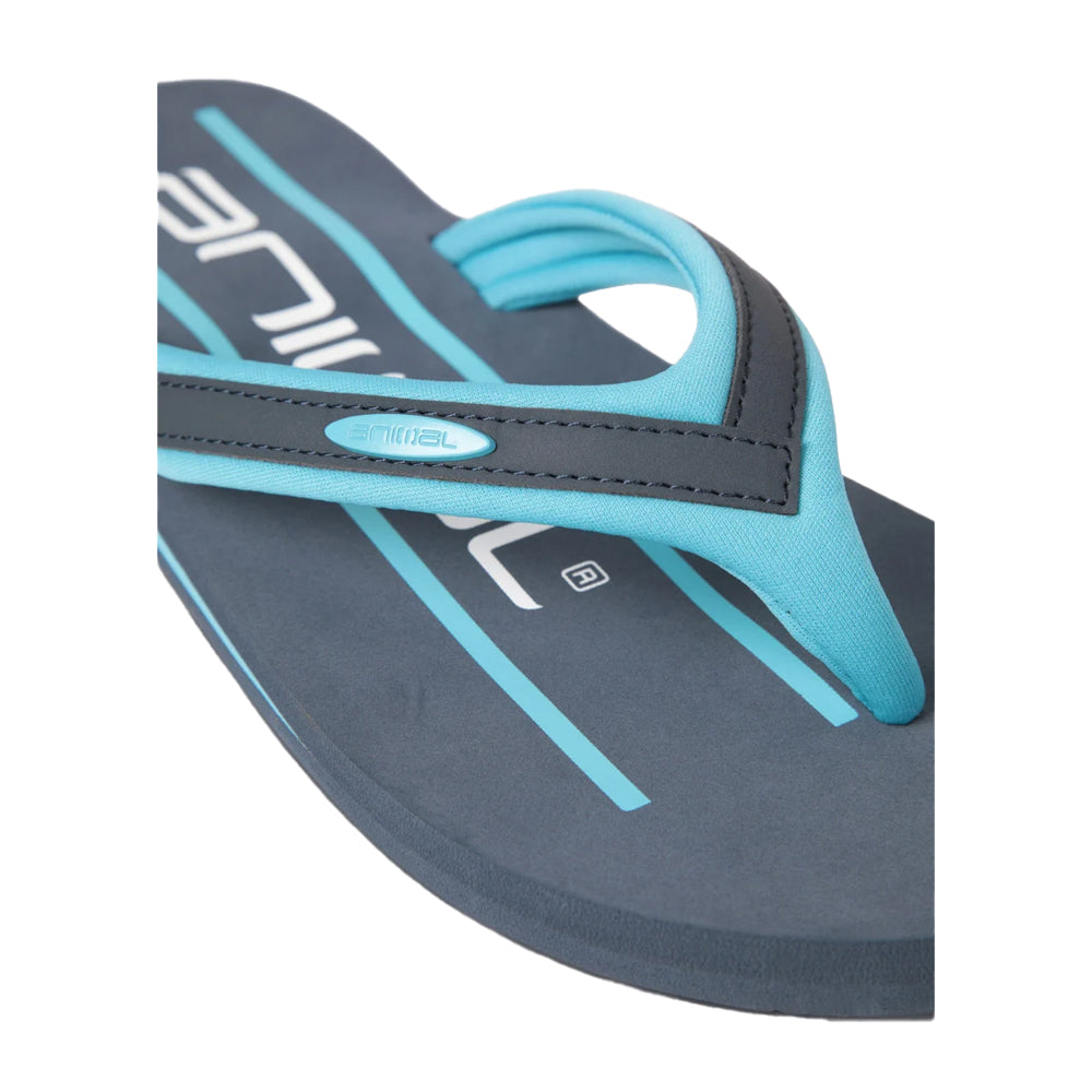 Light Blue - Lifestyle - Animal Mens Jekyl Logo Flip Flops