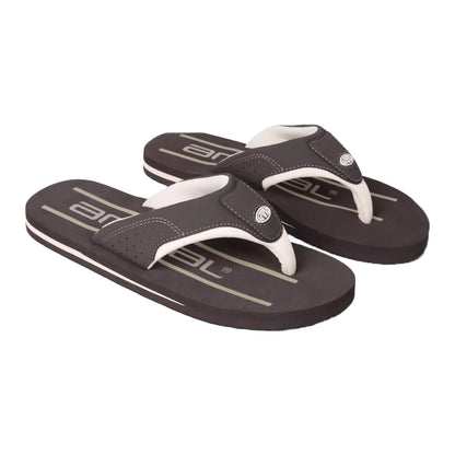 Dark Brown - Front - Animal Mens Jekyl Logo Flip Flops