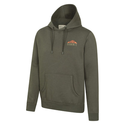 Khaki Green - Side - Mountain Warehouse Mens Reach The Summit Grid Hoodie