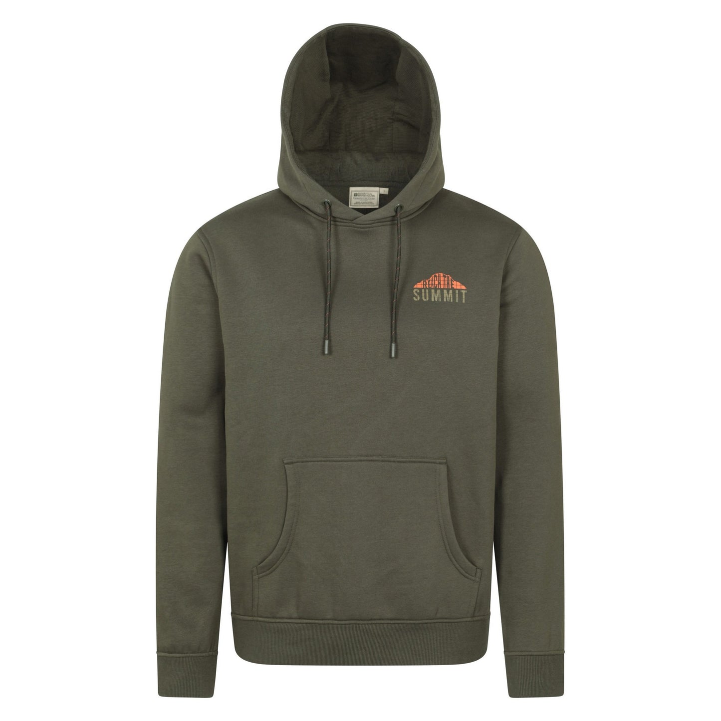 Khaki Green - Front - Mountain Warehouse Mens Reach The Summit Grid Hoodie