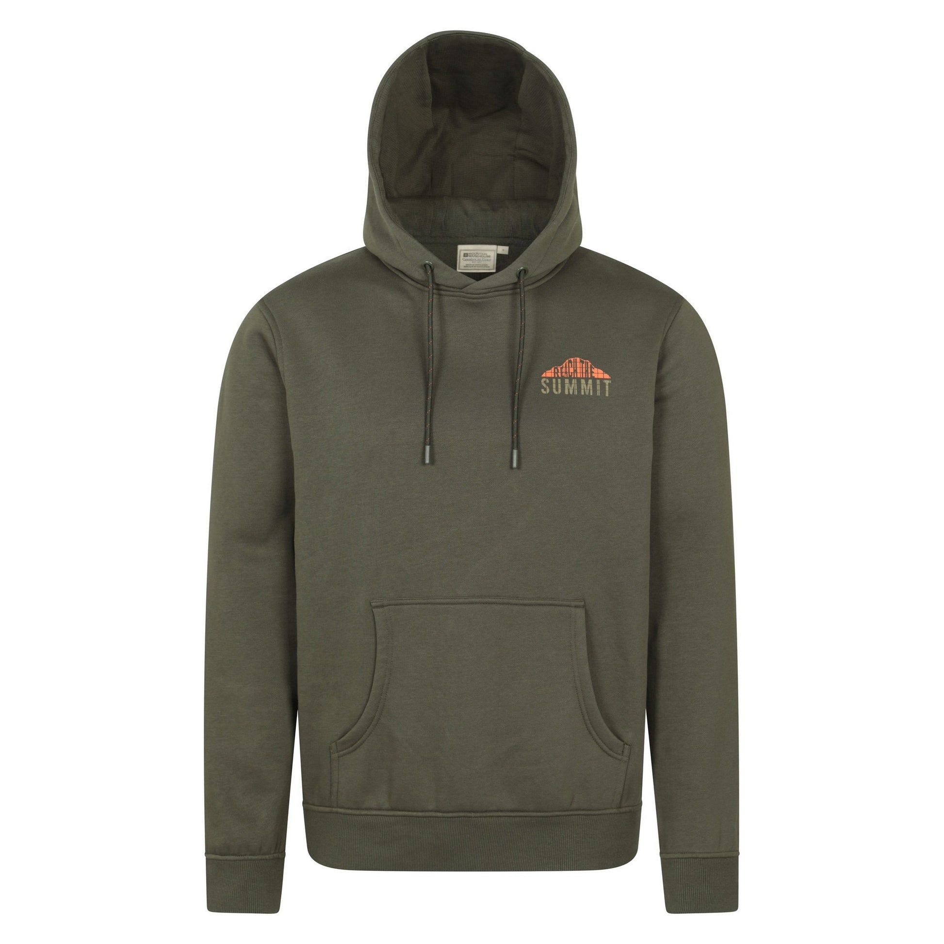 Khaki Green - Front - Mountain Warehouse Mens Reach The Summit Grid Hoodie