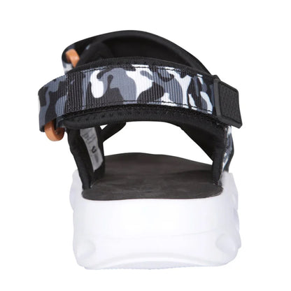 Black - Back - Mountain Warehouse Childrens-Kids Ripple Camo Lightweight Adjustable Outdoor Sandals
