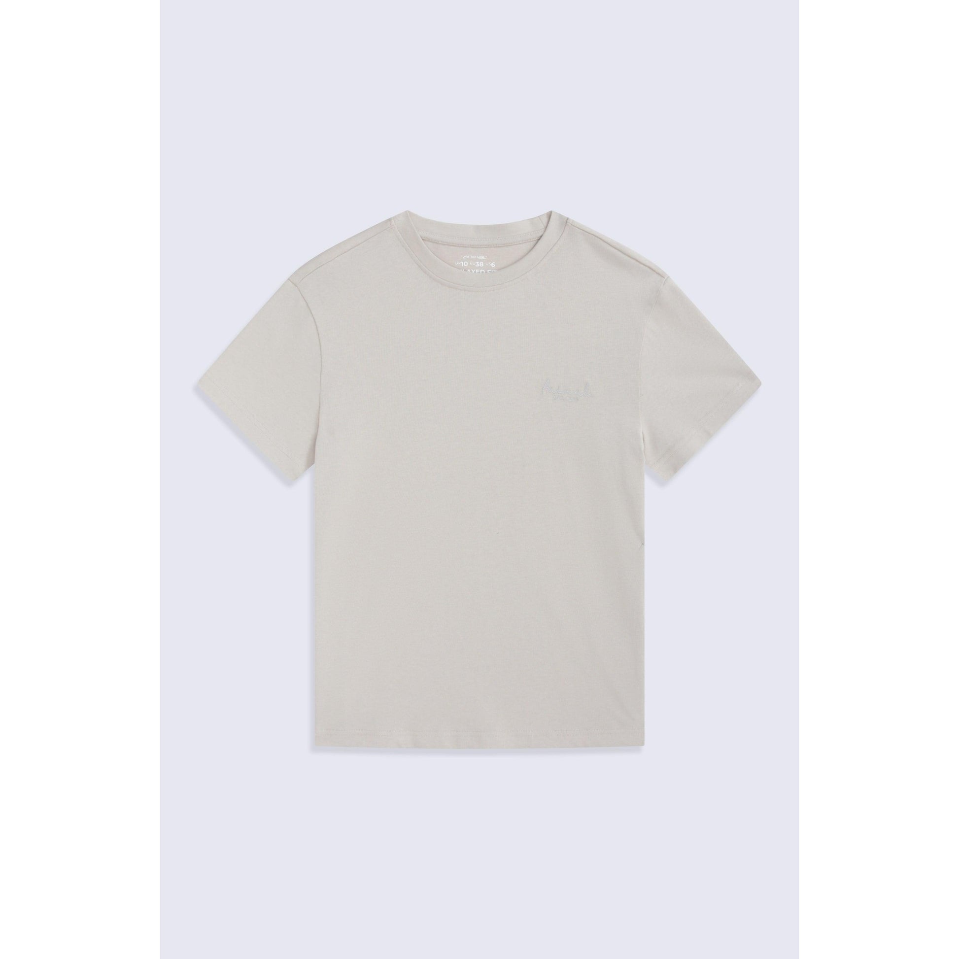 Beige - Front - Animal Womens-Ladies Grace Heavyweight Relaxed Fit Short-Sleeved T-Shirt