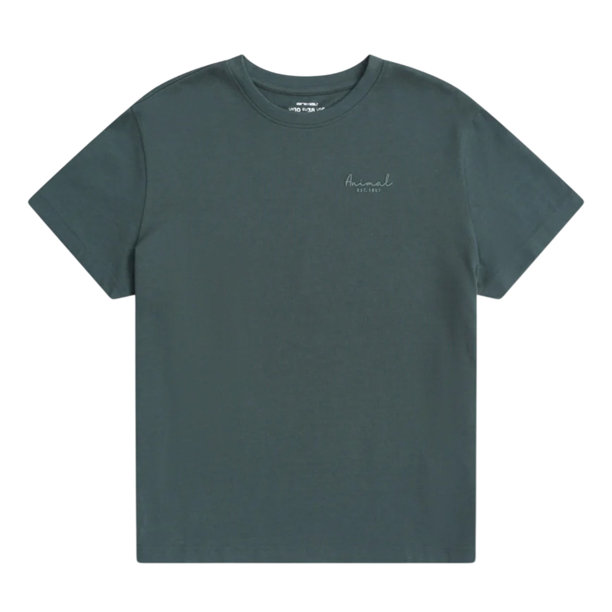 Charcoal - Front - Animal Womens-Ladies Grace Heavyweight Relaxed Fit Short-Sleeved T-Shirt