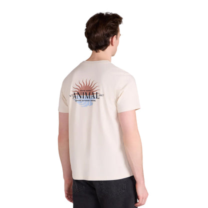 Dark Beige - Back - Mountain Warehouse Mens Sunrise Back Print T-Shirt