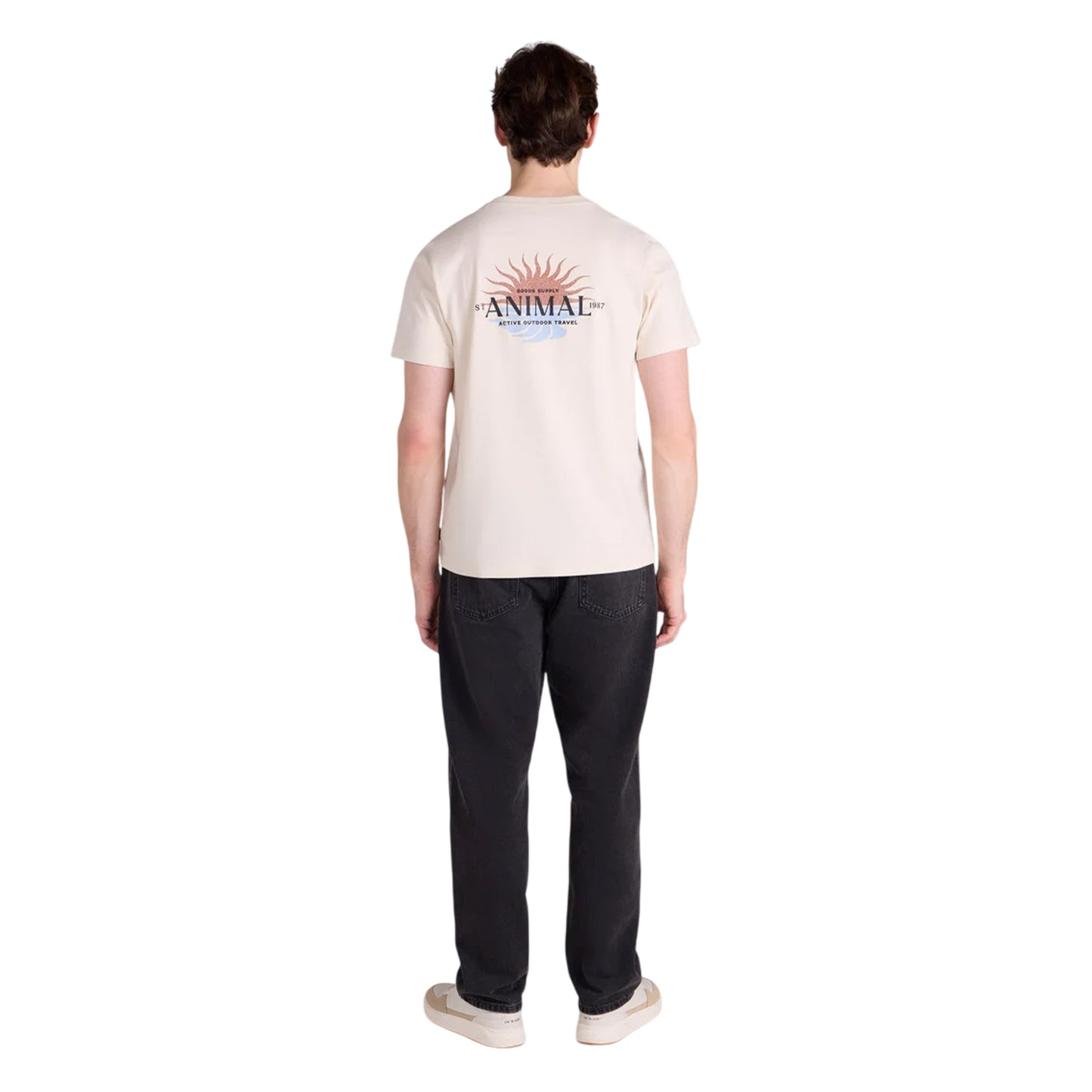 Dark Beige - Lifestyle - Mountain Warehouse Mens Sunrise Back Print T-Shirt