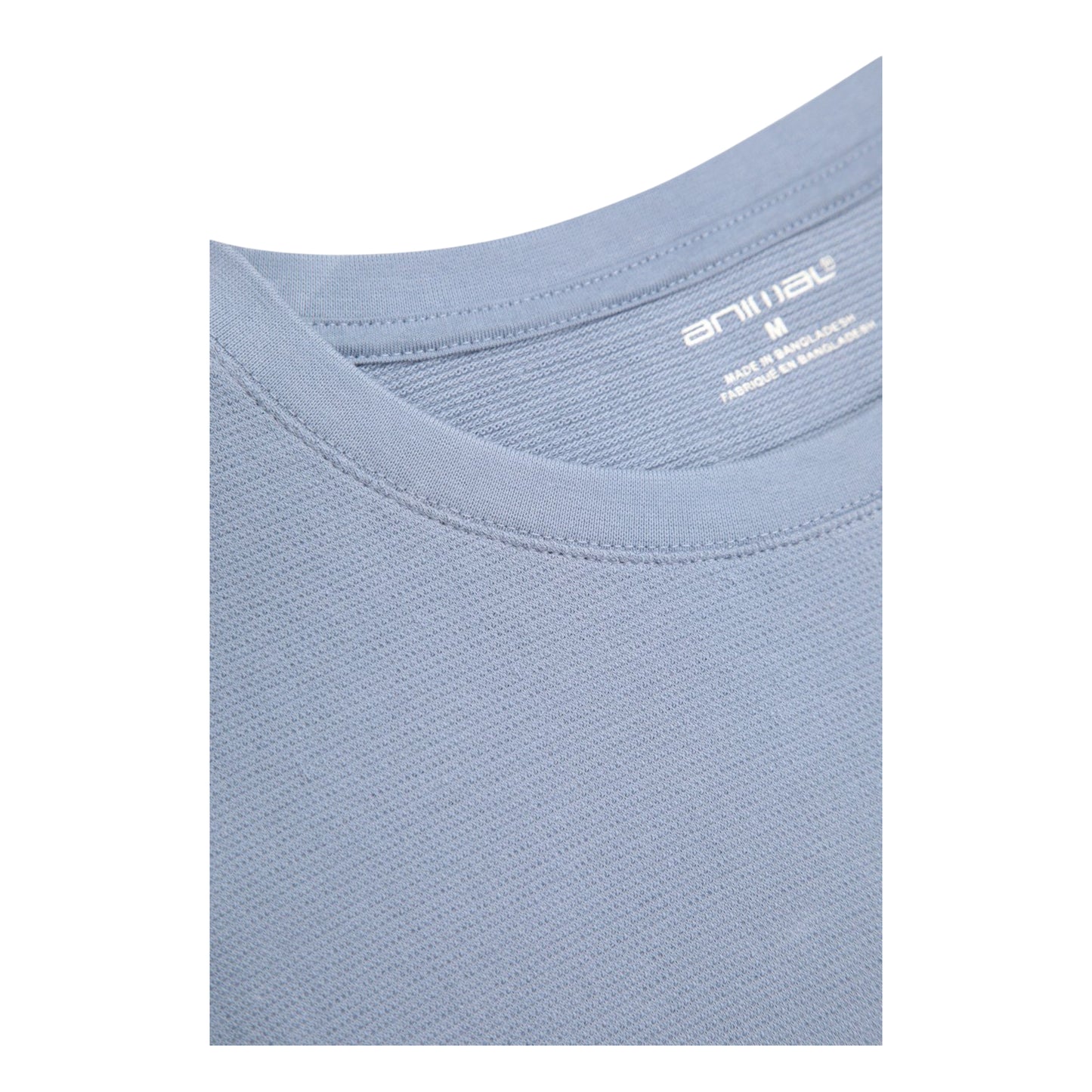Blue - Side - Animal Mens Textured Chest Pocket T-Shirt