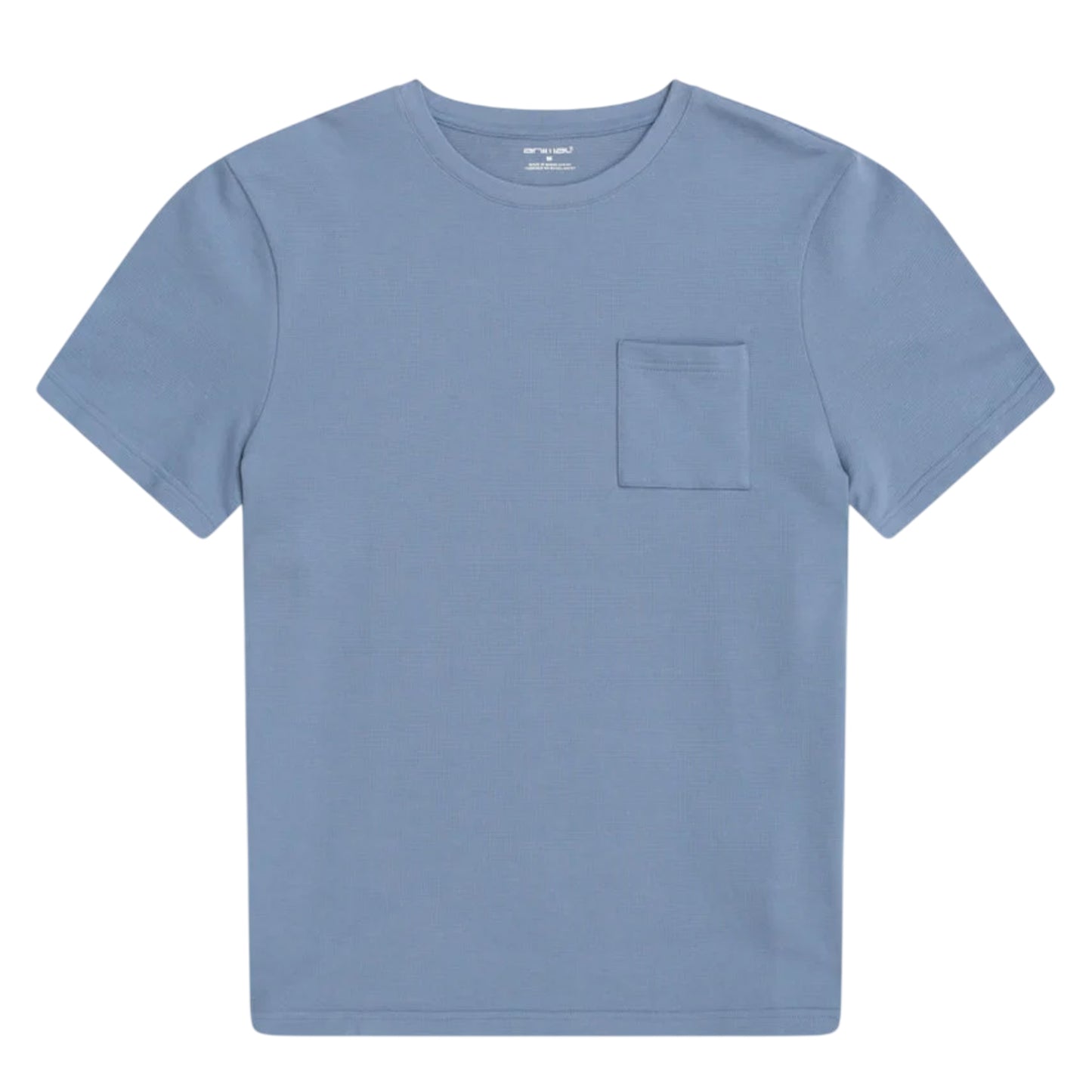 Blue - Front - Animal Mens Textured Chest Pocket T-Shirt