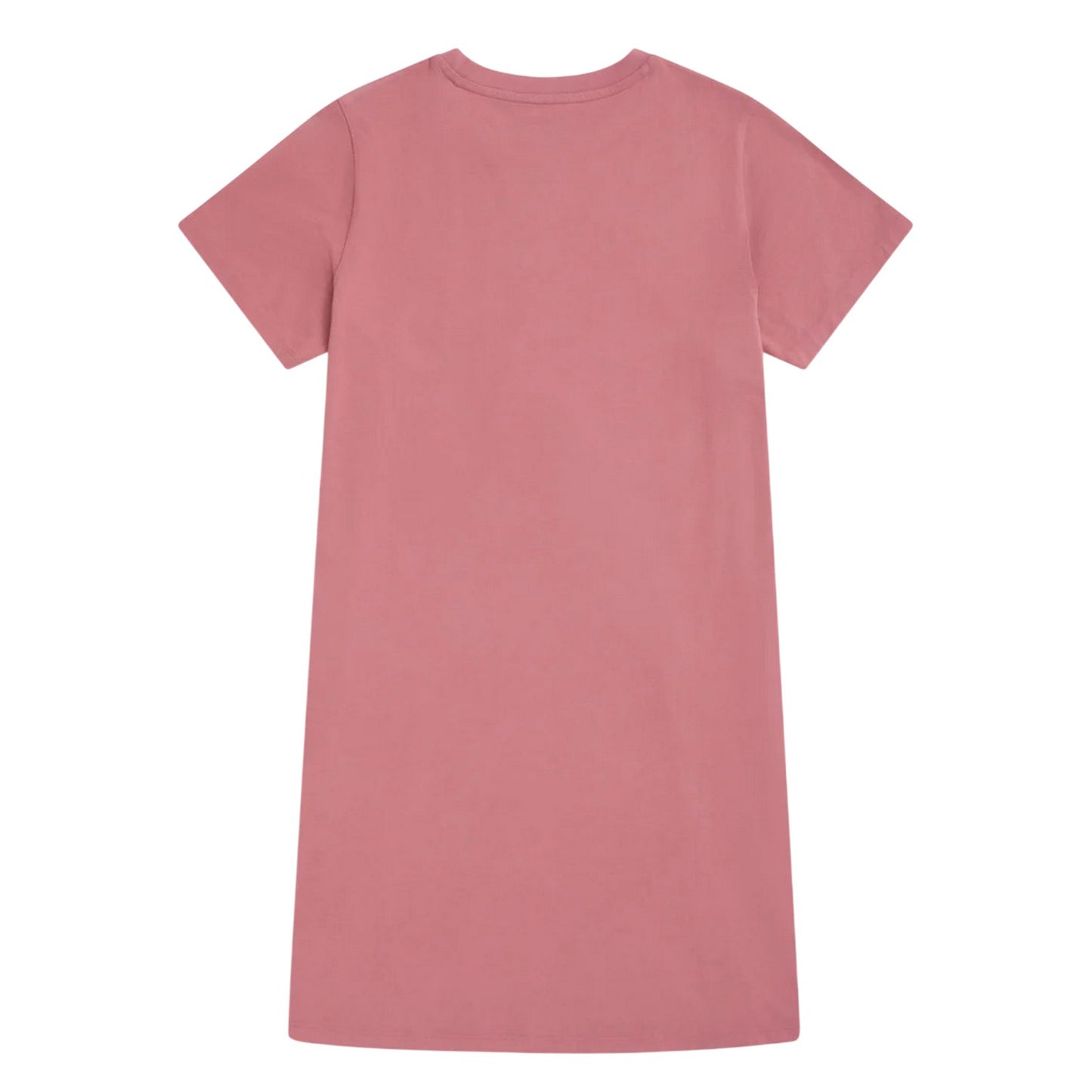 Pink - Back - Animal Womens-Ladies Plain Jersey T-Shirt Dress