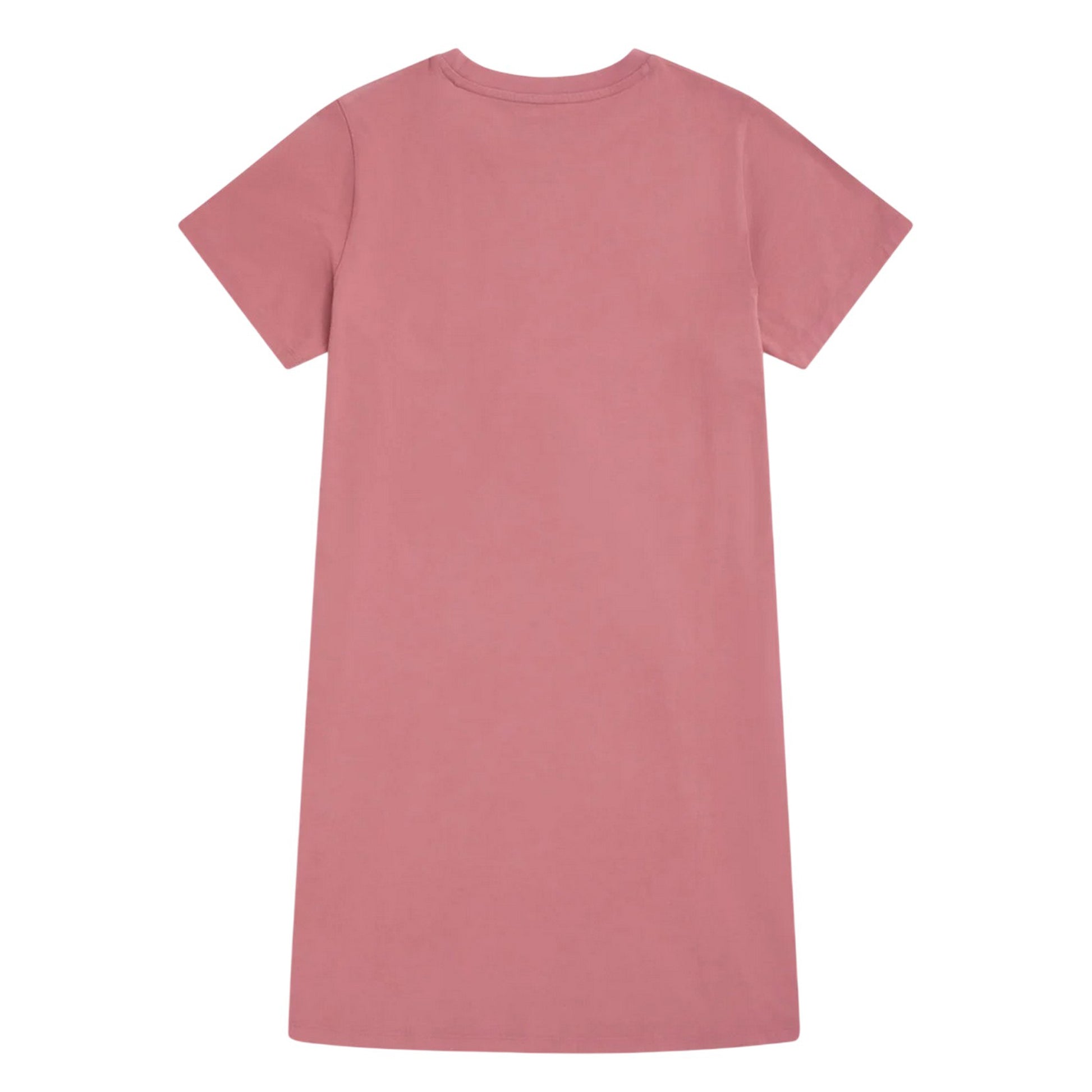 Pink - Back - Animal Womens-Ladies Plain Jersey T-Shirt Dress