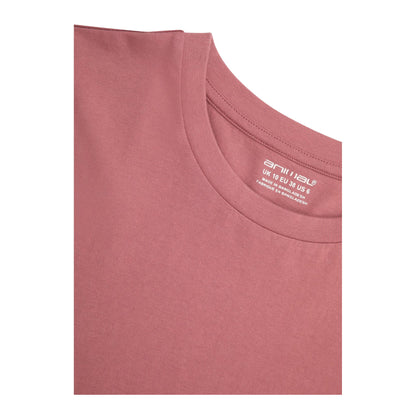 Pink - Side - Animal Womens-Ladies Plain Jersey T-Shirt Dress