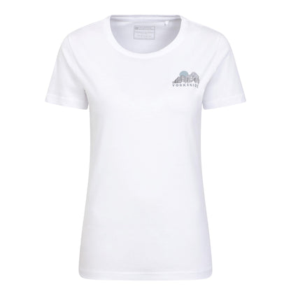 White - Front - Mountain Warehouse Womens-Ladies Yorkshire Mountain T-Shirt