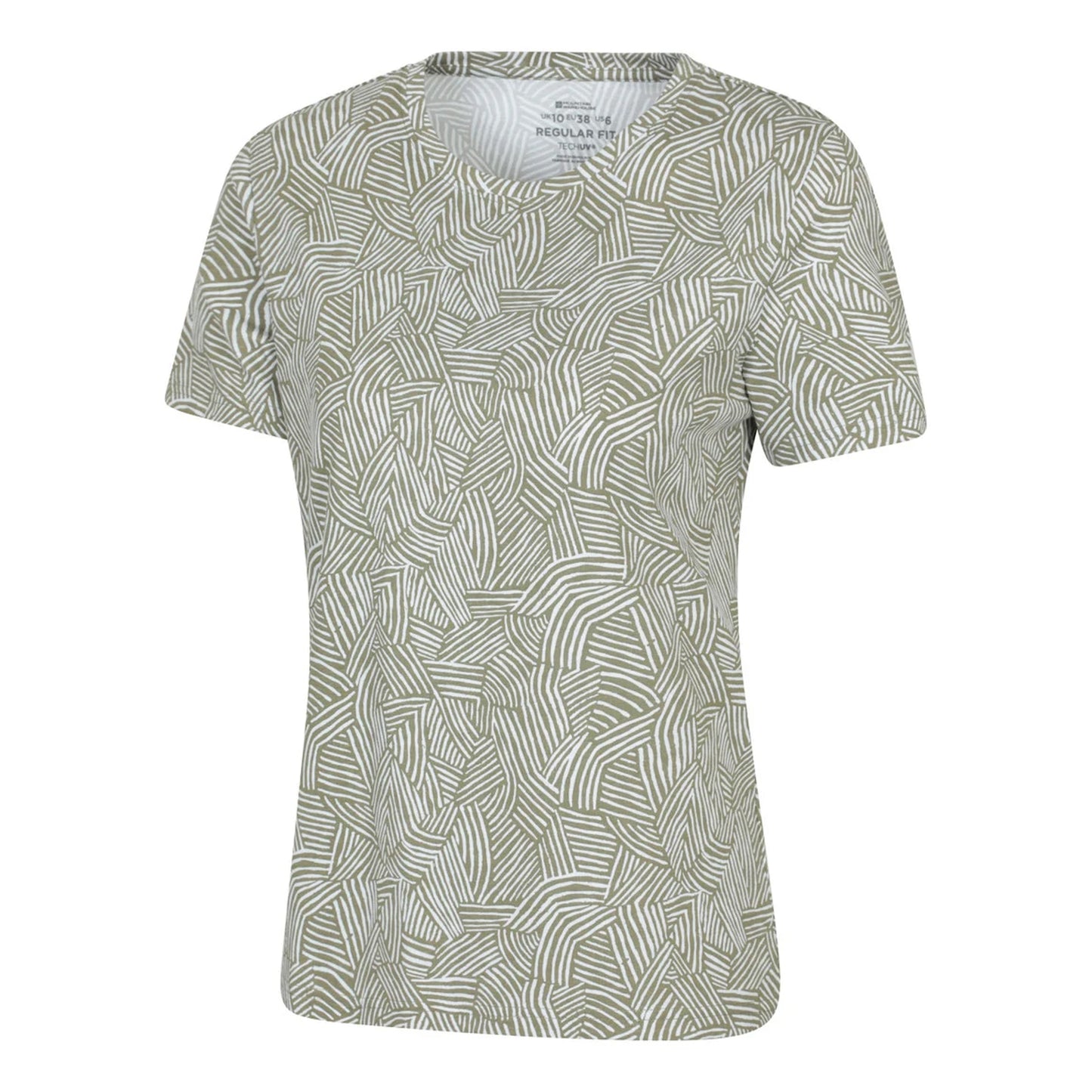 Khaki Green - Side - Mountain Warehouse Womens-Ladies Patterned T-Shirt