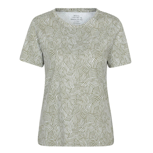 Khaki Green - Front - Mountain Warehouse Womens-Ladies Patterned T-Shirt