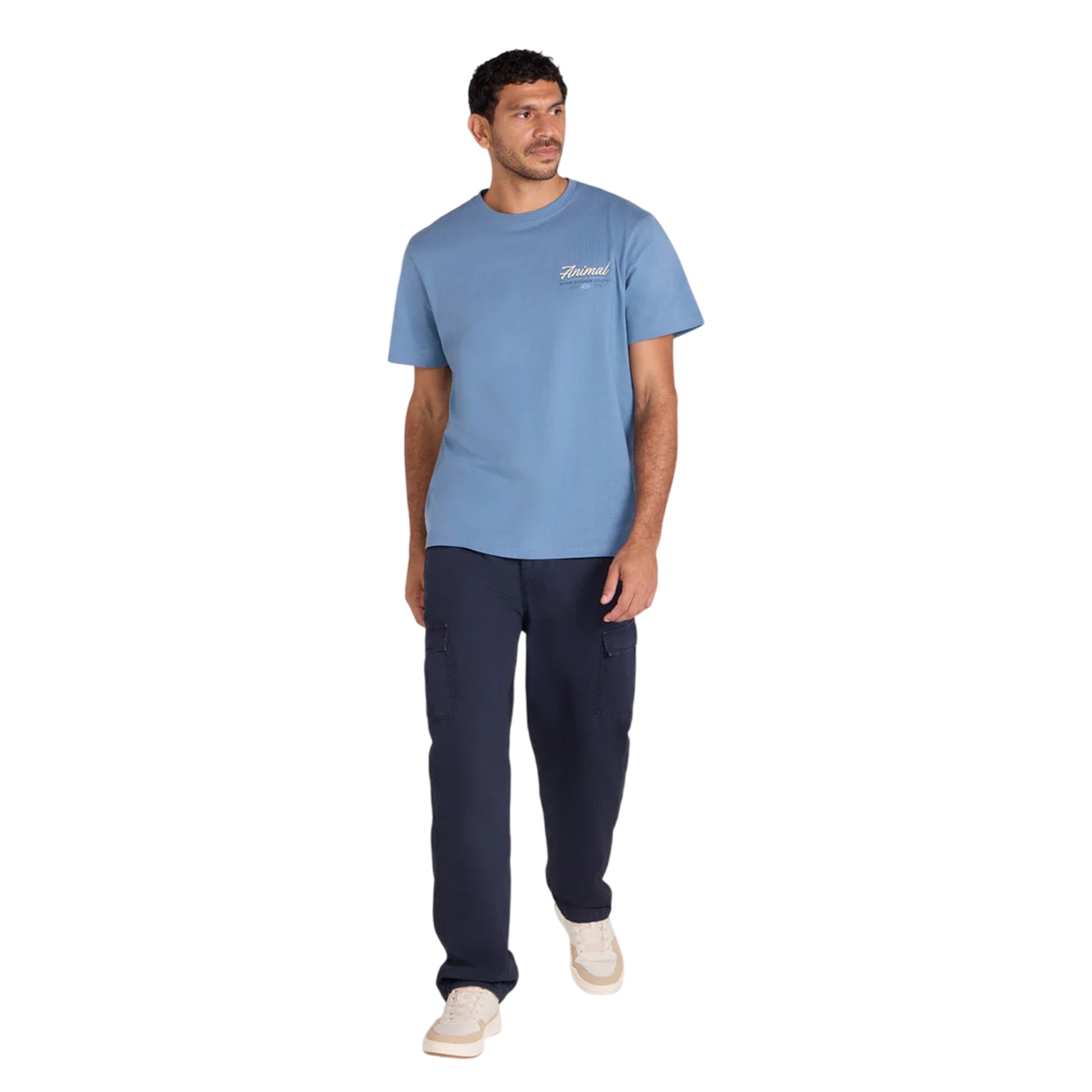 Blue - Lifestyle - Animal Mens Chase Graphic Relaxed Fit T-Shirt