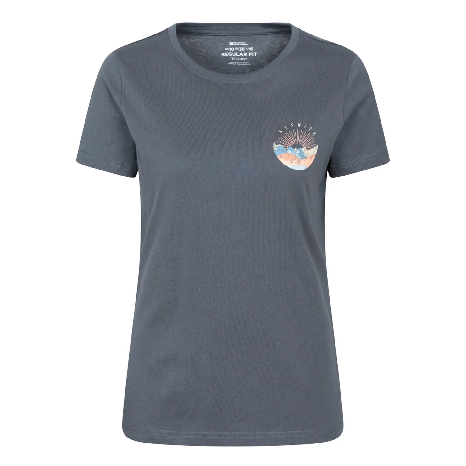 Dark Blue - Front - Mountain Warehouse Womens-Ladies Keswick Chest Print T-Shirt