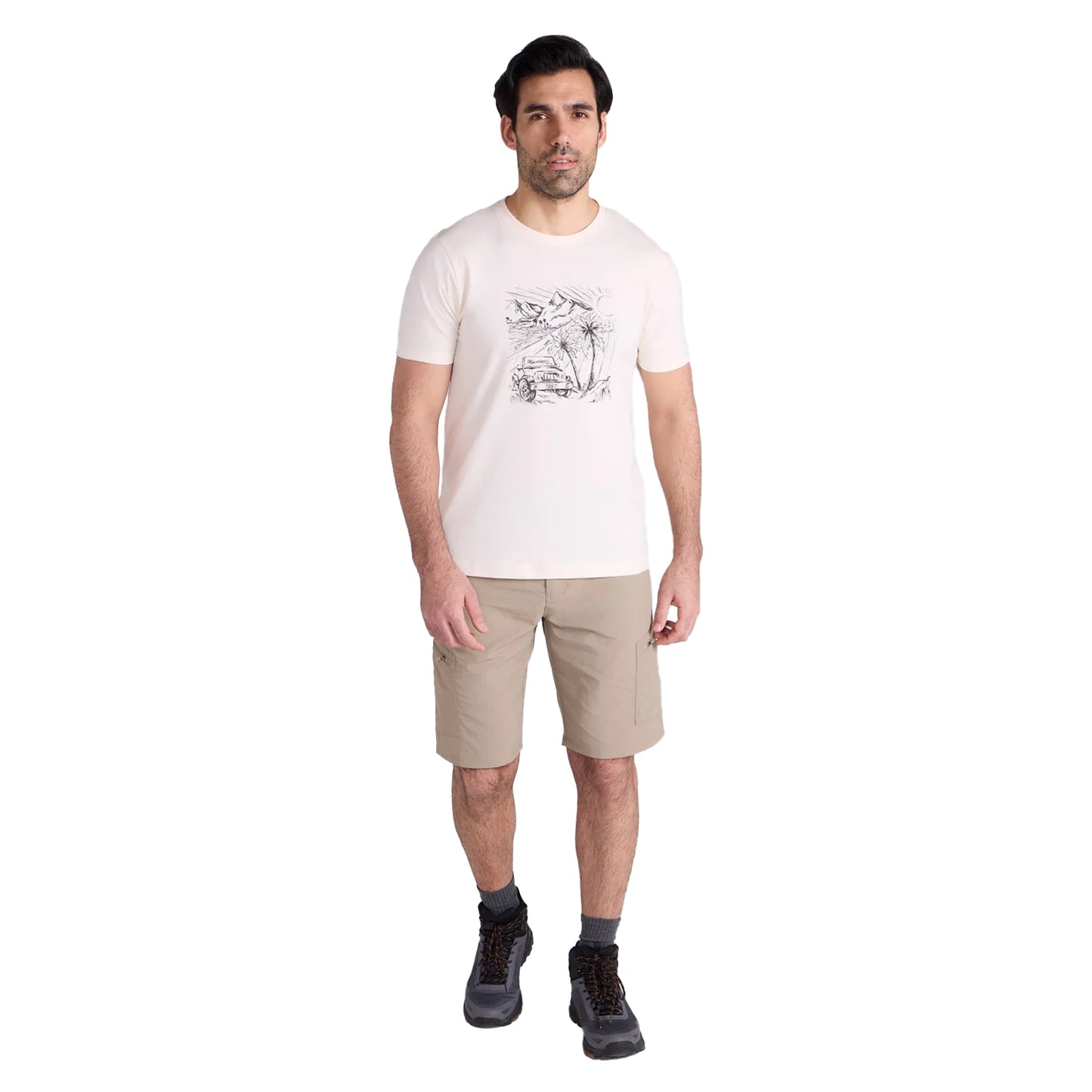 Off White - Pack Shot - Mountain Warehouse Mens Ocean Drive T-Shirt
