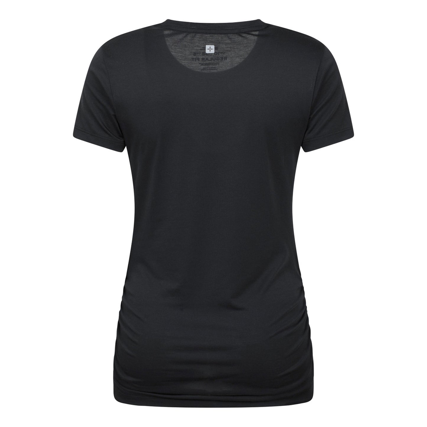 Black - Back - Mountain Warehouse Womens-Ladies Active Ruched Longline T-Shirt