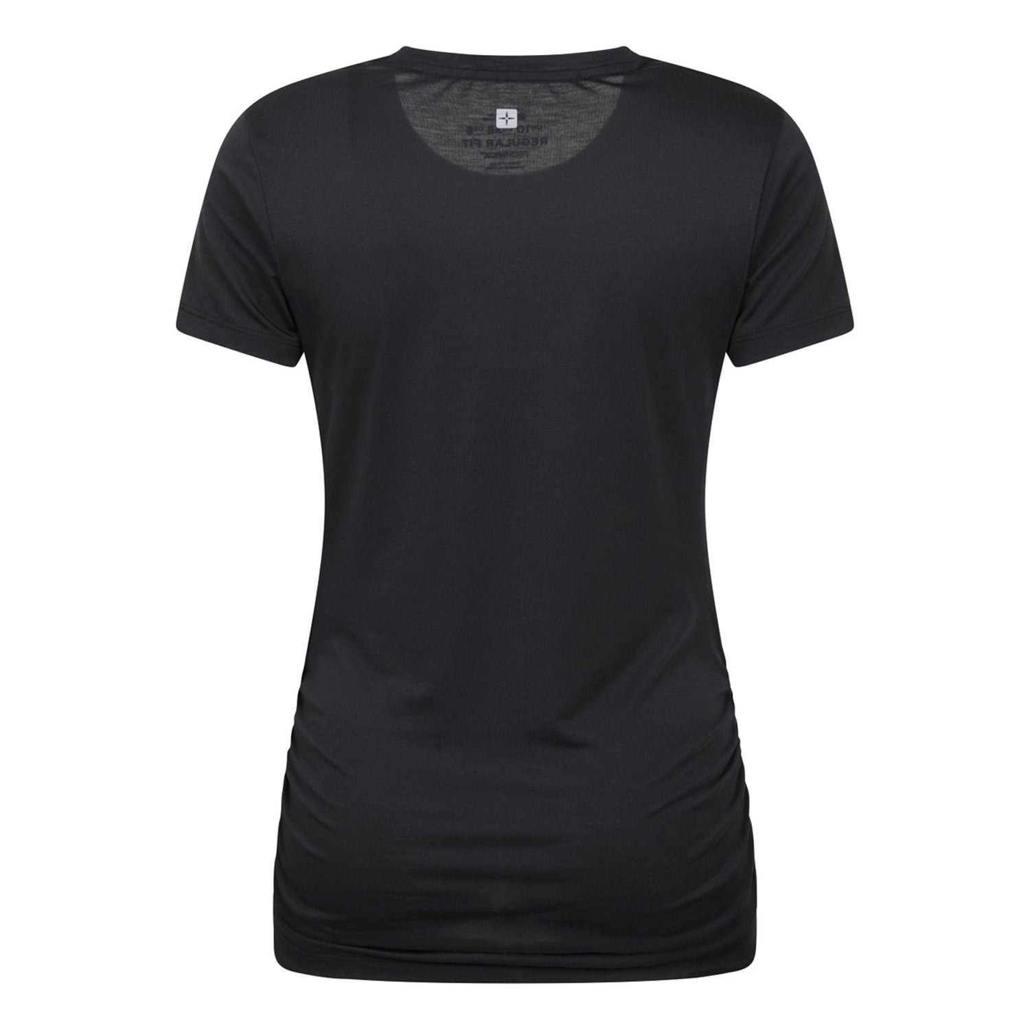 Black - Back - Mountain Warehouse Womens-Ladies Active Ruched Longline T-Shirt