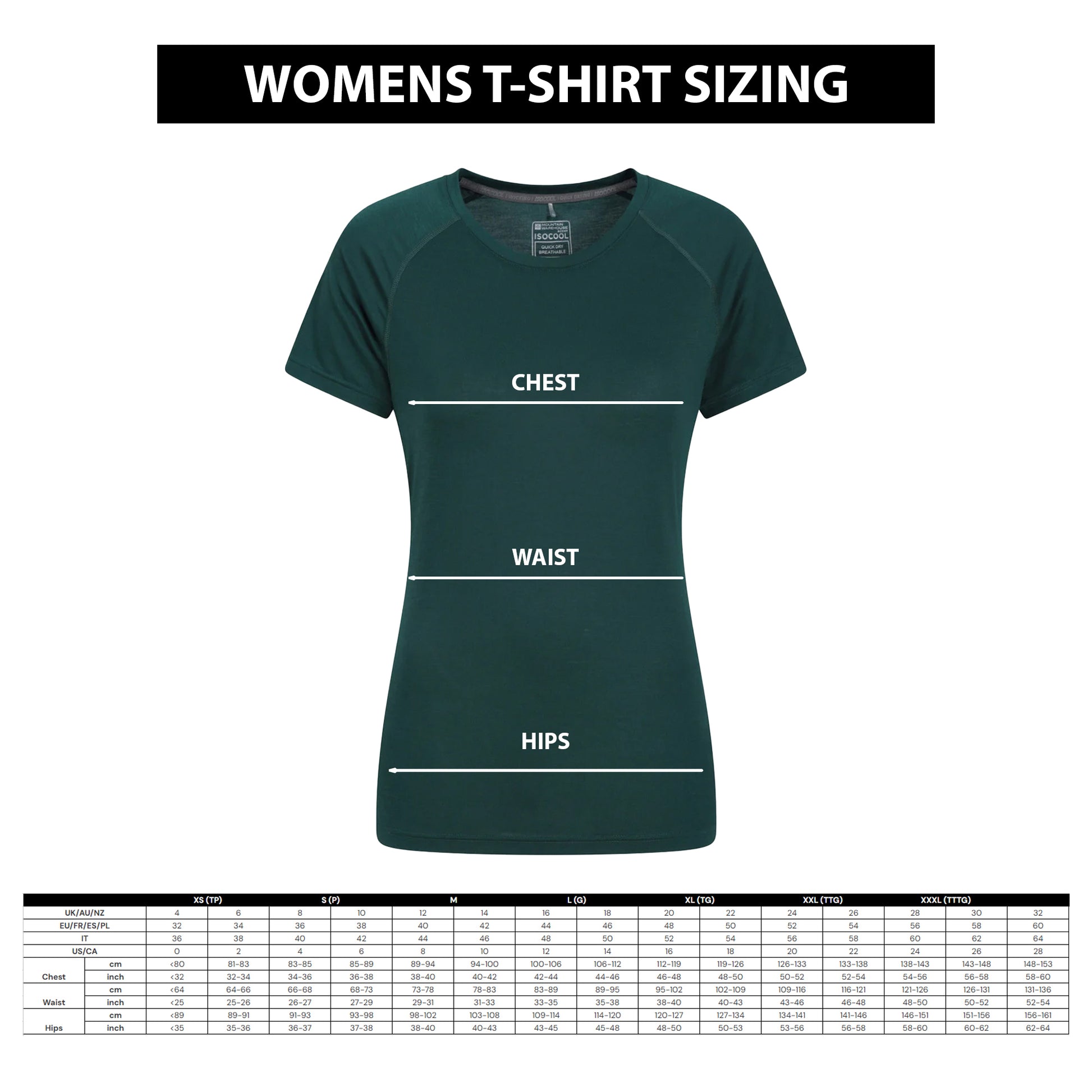 Black - Side - Mountain Warehouse Womens-Ladies Active Ruched Longline T-Shirt