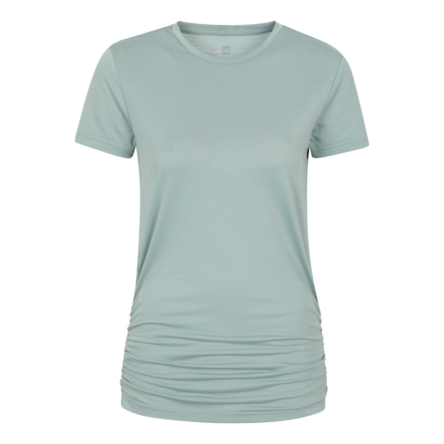 Khaki Green - Front - Mountain Warehouse Womens-Ladies Active Ruched Longline T-Shirt