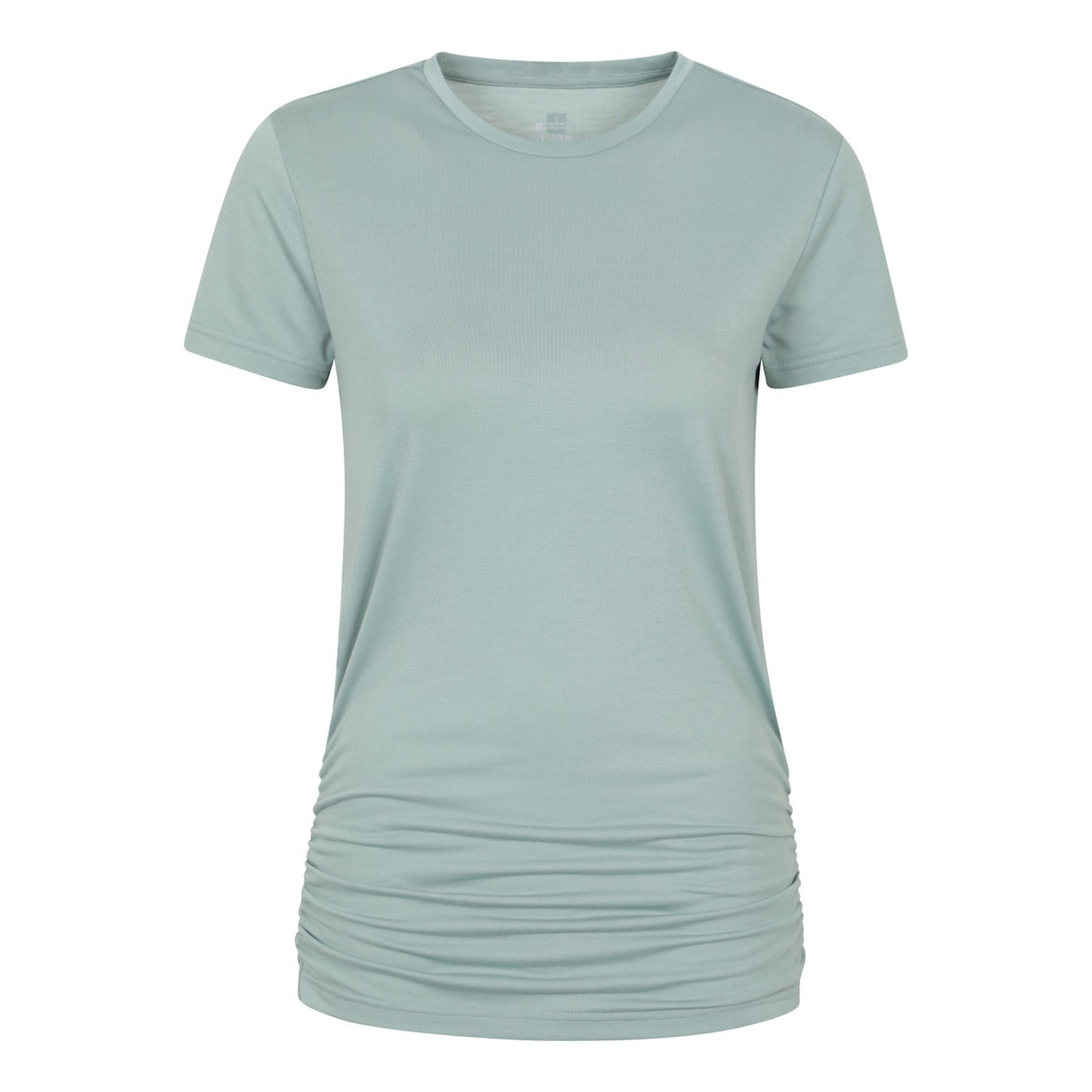 Khaki Green - Front - Mountain Warehouse Womens-Ladies Active Ruched Longline T-Shirt