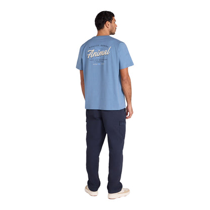 Blue - Lifestyle - Animal Mens Chase Logo Relaxed Fit T-Shirt