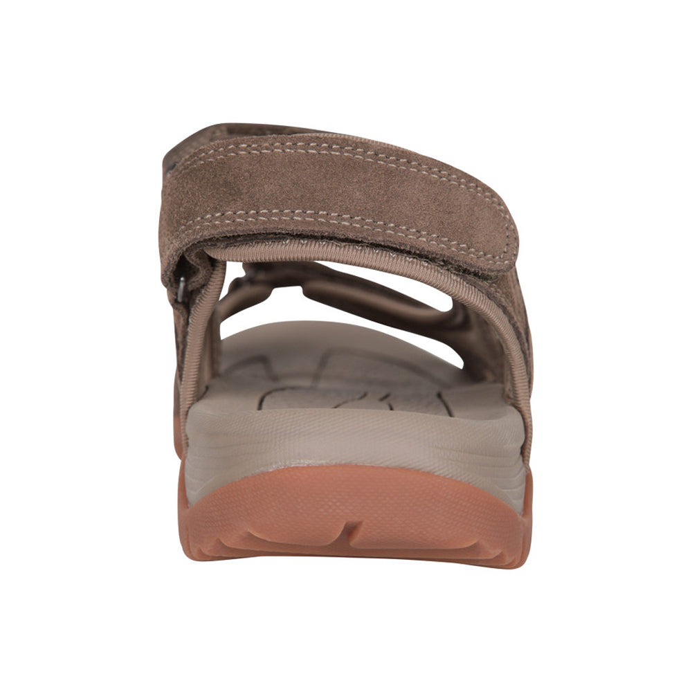 Brown - Back - Mountain Warehouse Mens Rock Suede Walking Sandals