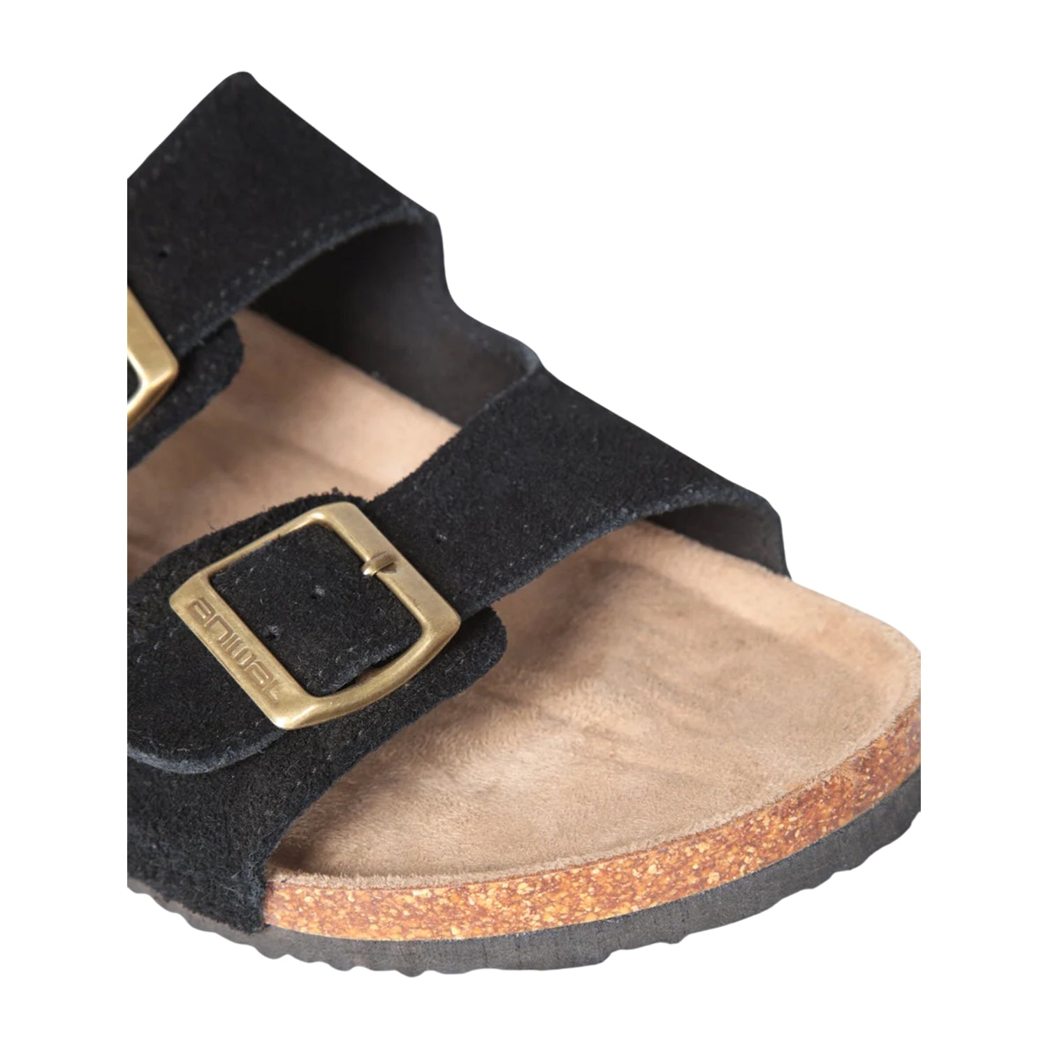 Black - Lifestyle - Animal Womens-Ladies Leather Casual Sliders