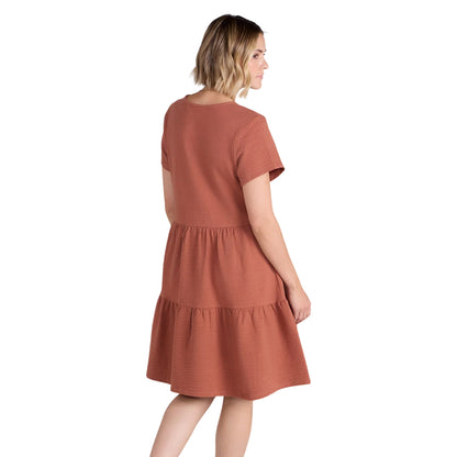 Rust - Lifestyle - Animal Womens-Ladies Iris Textured Dress