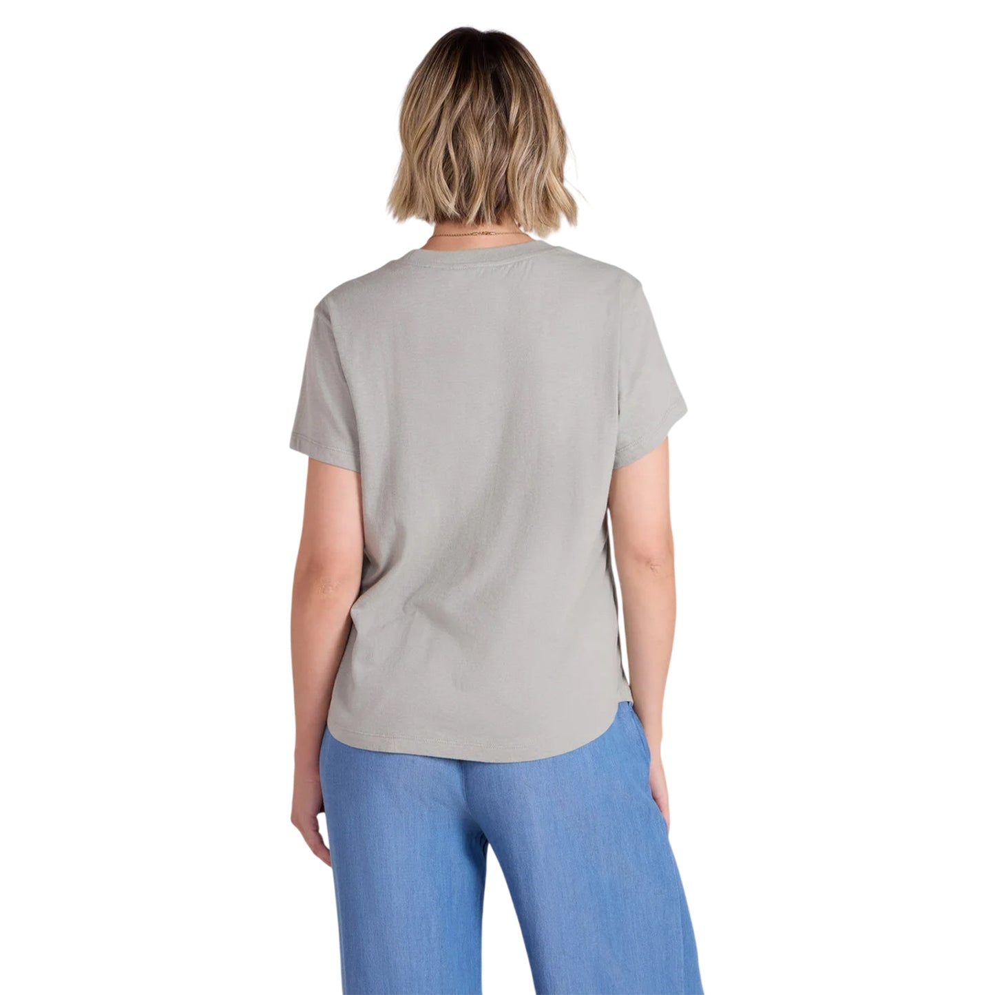 Pale Green - Back - Animal Womens-Ladies Miley Linen Blend T-Shirt