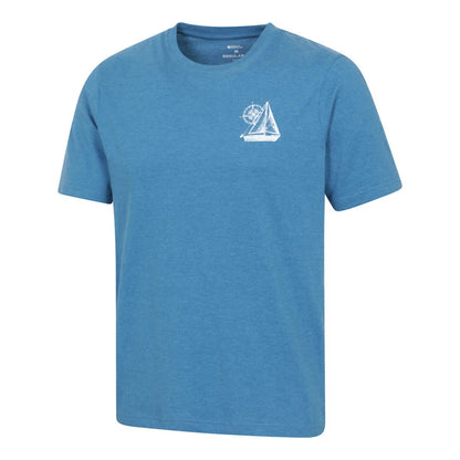 Bright Blue - Side - Mountain Warehouse Mens Sailboat T-Shirt