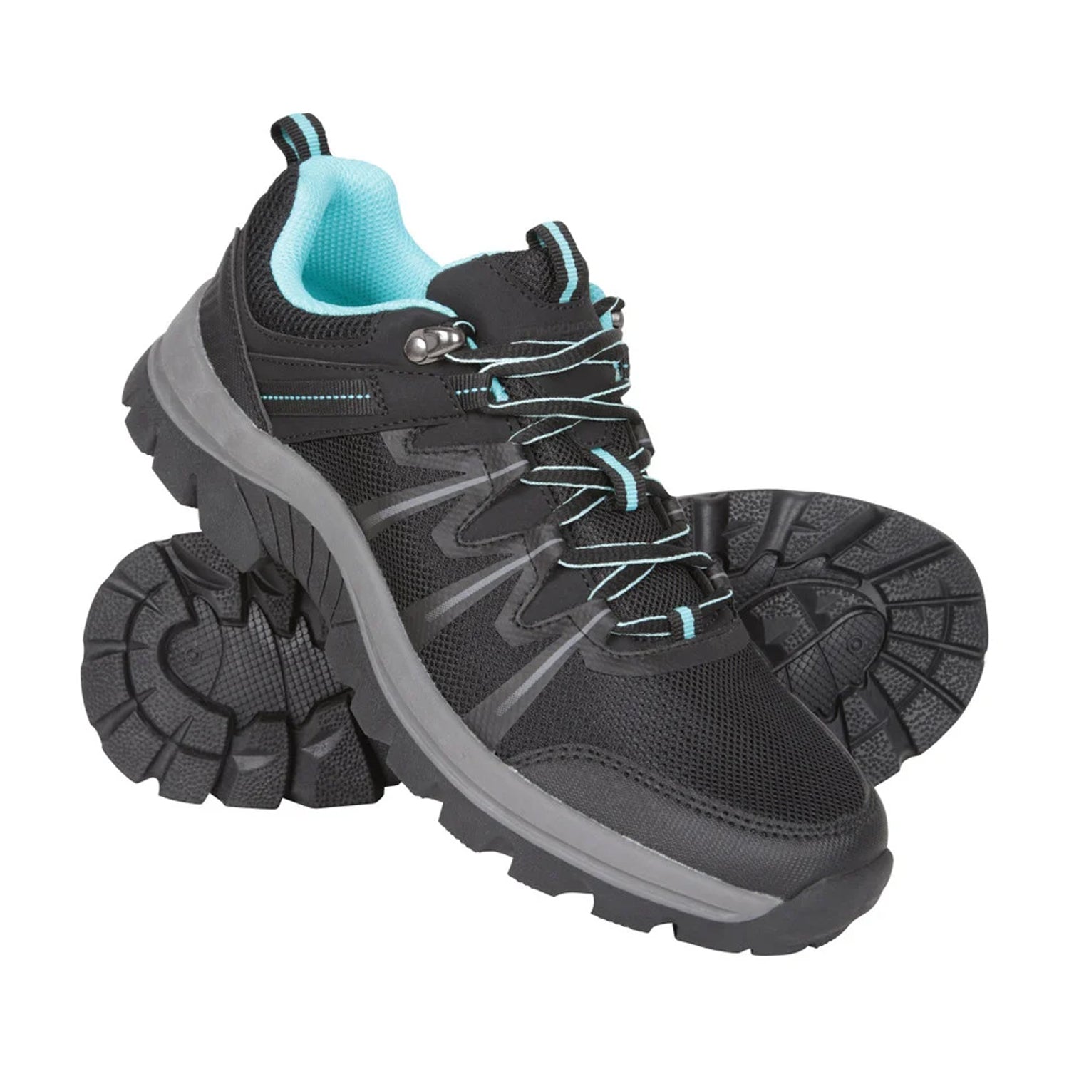 Black - Pack Shot - Mountain Warehouse Womens-Ladies Lomond Outdoor Walking Shoes