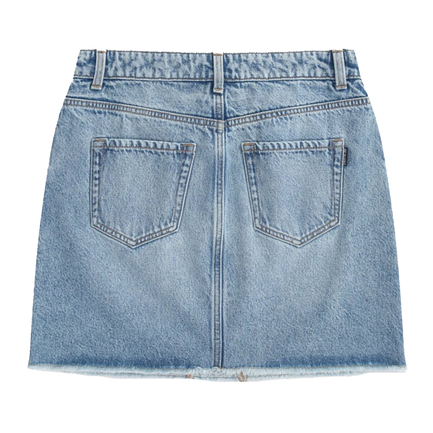 Blue - Back - Animal Womens-Ladies Kate Denim Mini Skirt