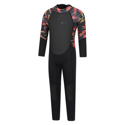 Red - Side - Mountain Warehouse Childrens-Kids Printed Full Wetsuit