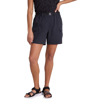 Black - Front - Mountain Warehouse Womens-Ladies Stellar Ripstop Hiking Cargo Shorts