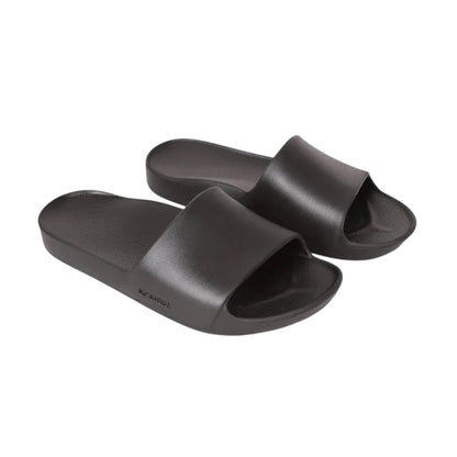 Black - Front - Animal Mens Poolside Sliders