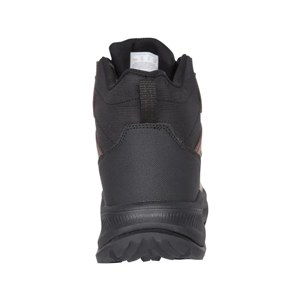 Brown - Back - Mountain Warehouse Mens Exploration Leather Waterproof Walking Boots
