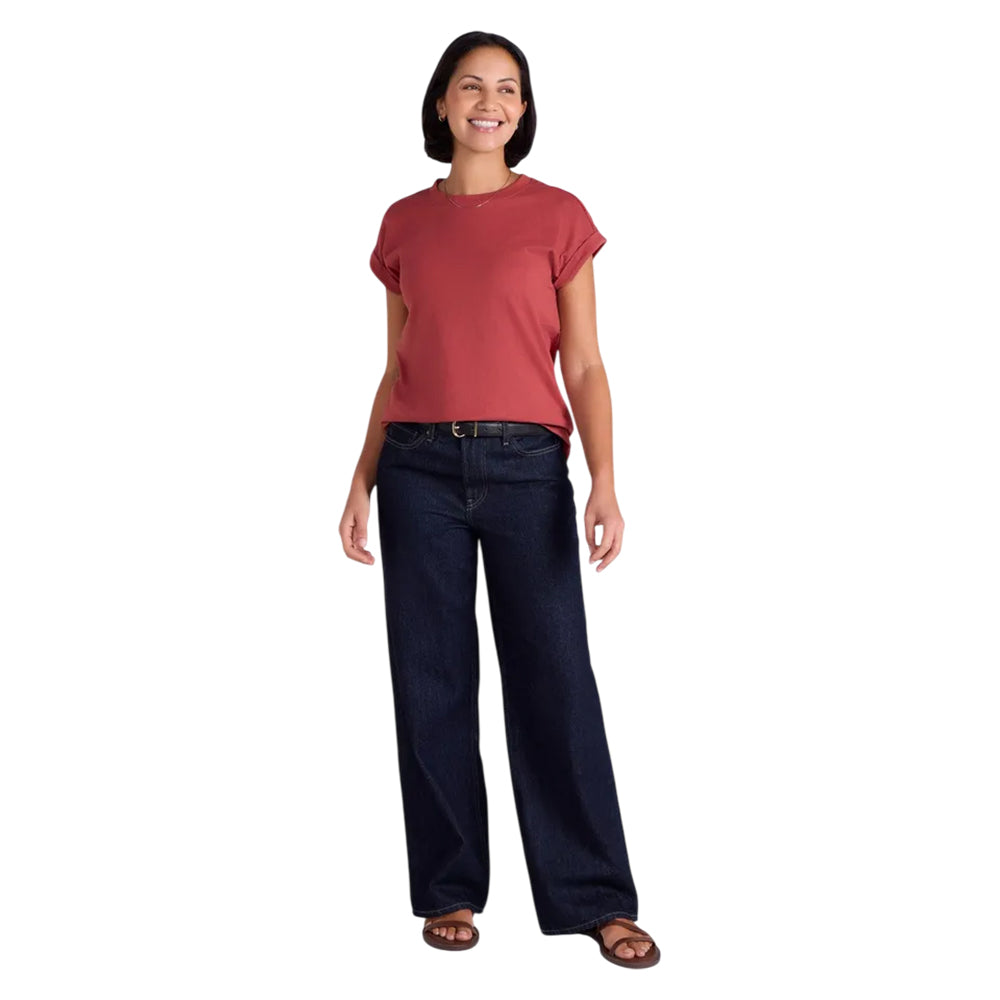 Rust - Side - Mountain Warehouse Womens-Ladies Southsea Broderie T-Shirt