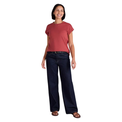 Rust - Side - Mountain Warehouse Womens-Ladies Southsea Broderie T-Shirt