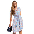 Light Blue - Pack Shot - Mountain Warehouse Womens-Ladies Vienna Floral Shirt Dress