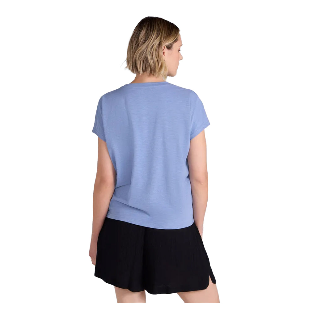 Blue - Back - Animal Womens-Ladies Aria Front Knot T-Shirt